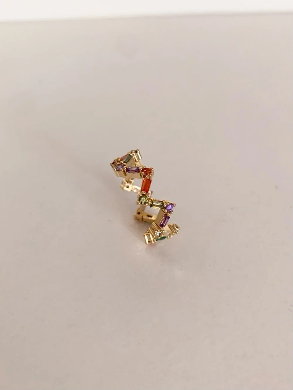 NWOT Gold Multistone Chevron Ring
